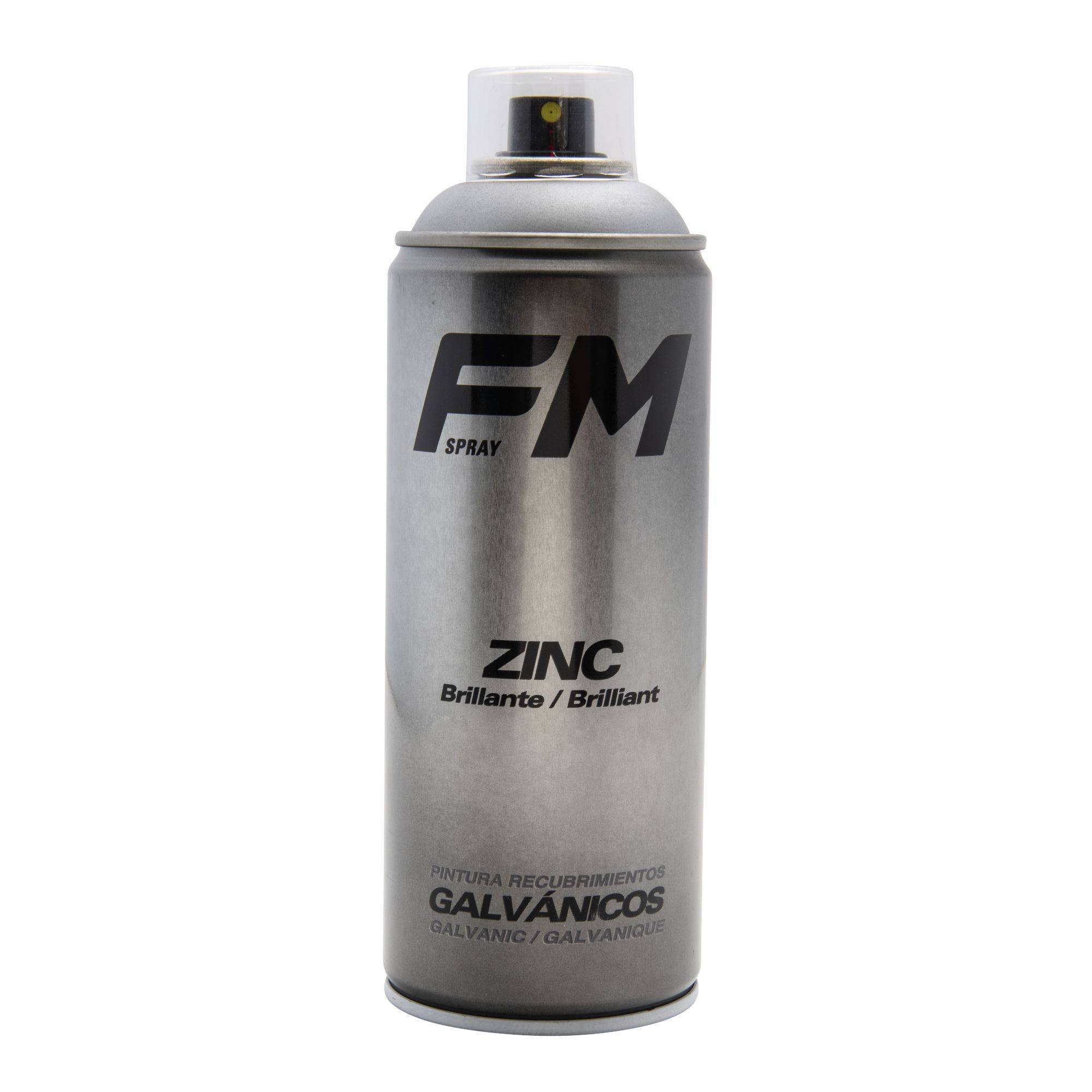Bombe spray revêtement zinc brillant 400ml - Image 1