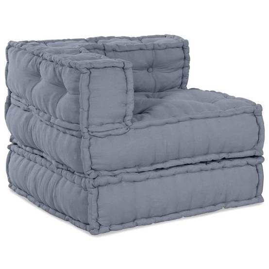 Canapé modulaire tissu gris 210 x 70 x 56 cm - PANGIVO - Image 2