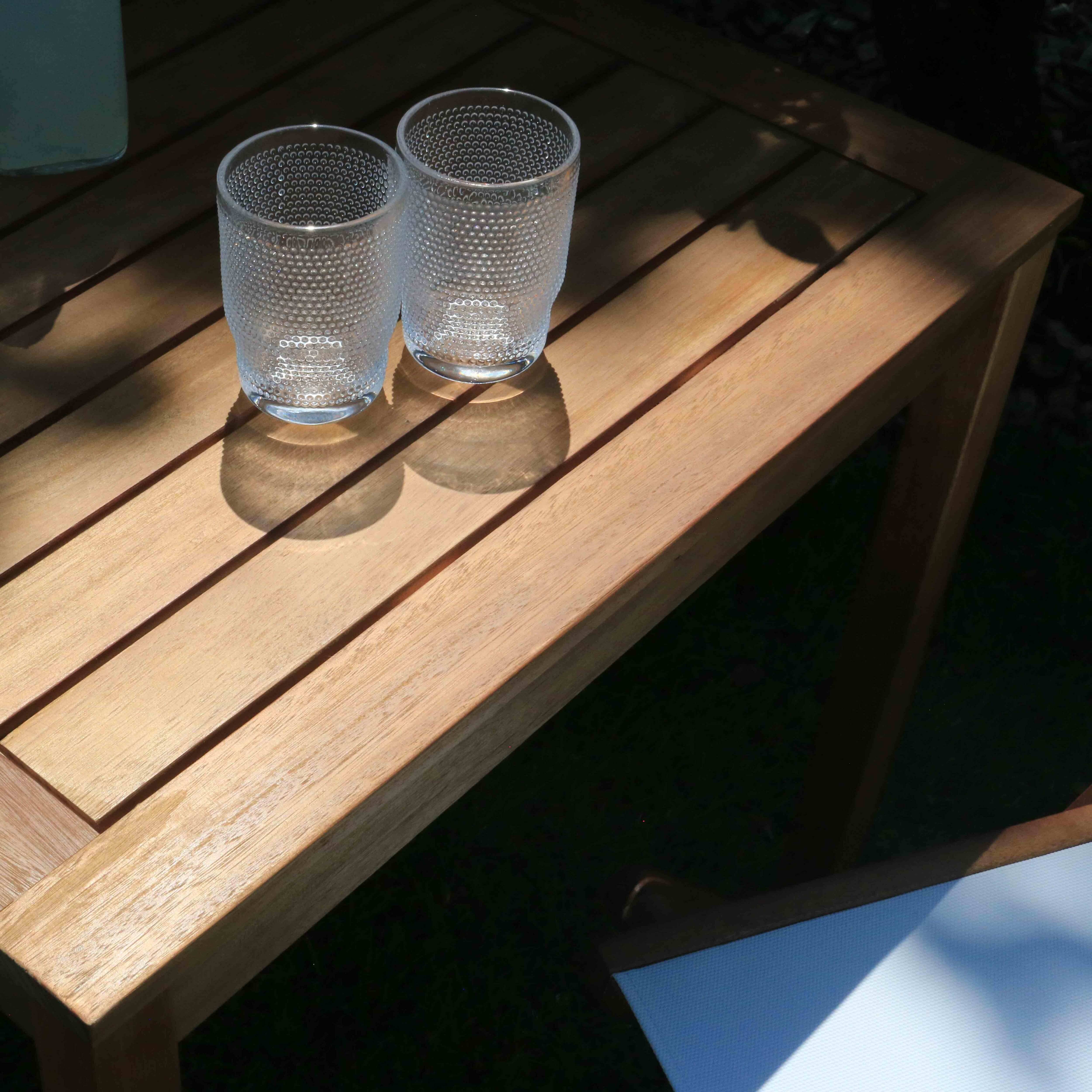 Oviala - Table bistrot carrée en bois d'eucalyptus Sete - Oviala - Image 3