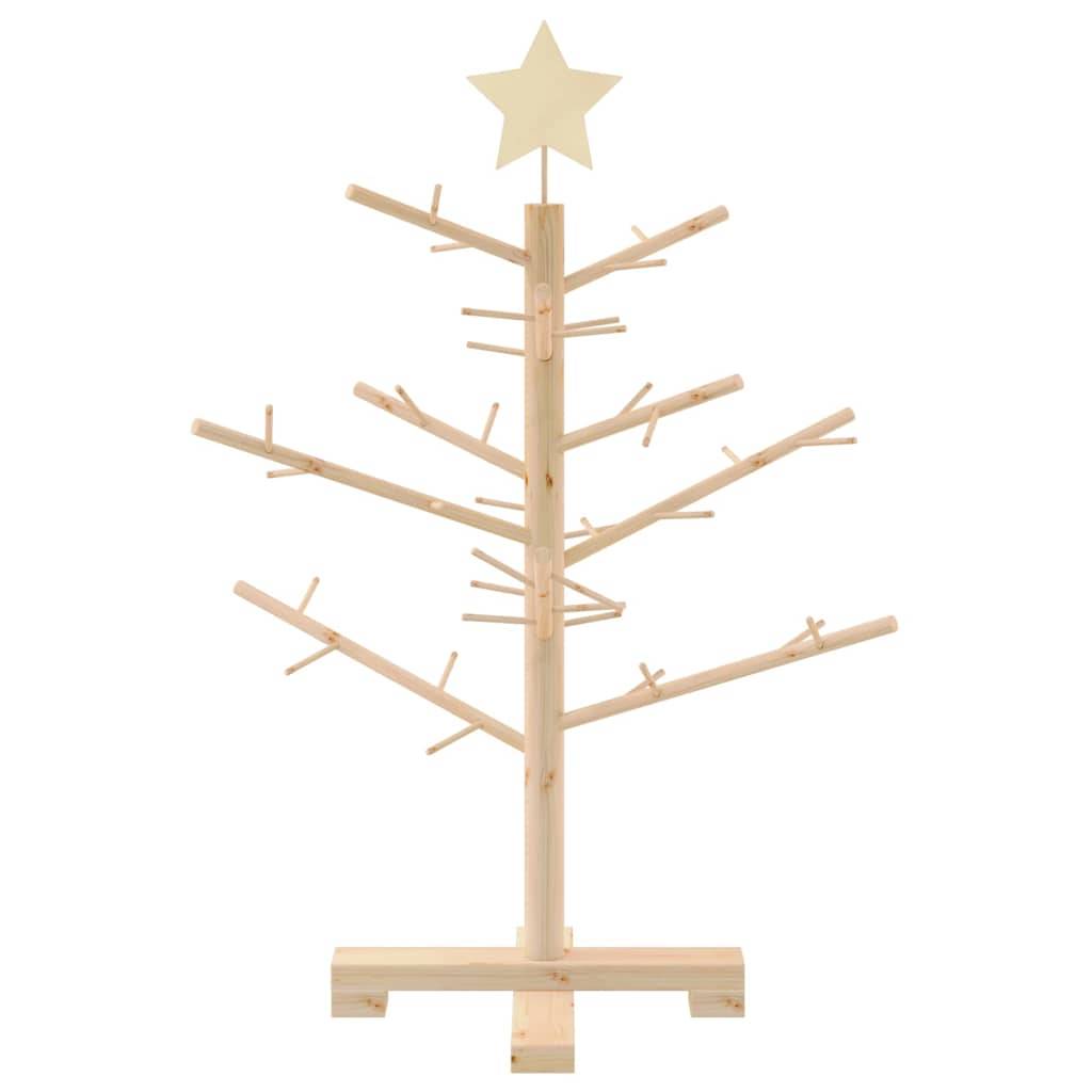 Maison Chic - Arbre de Noël, Sapin de Noël en bois Naturel 75 cm Bois massif en pin u639q - Image 5