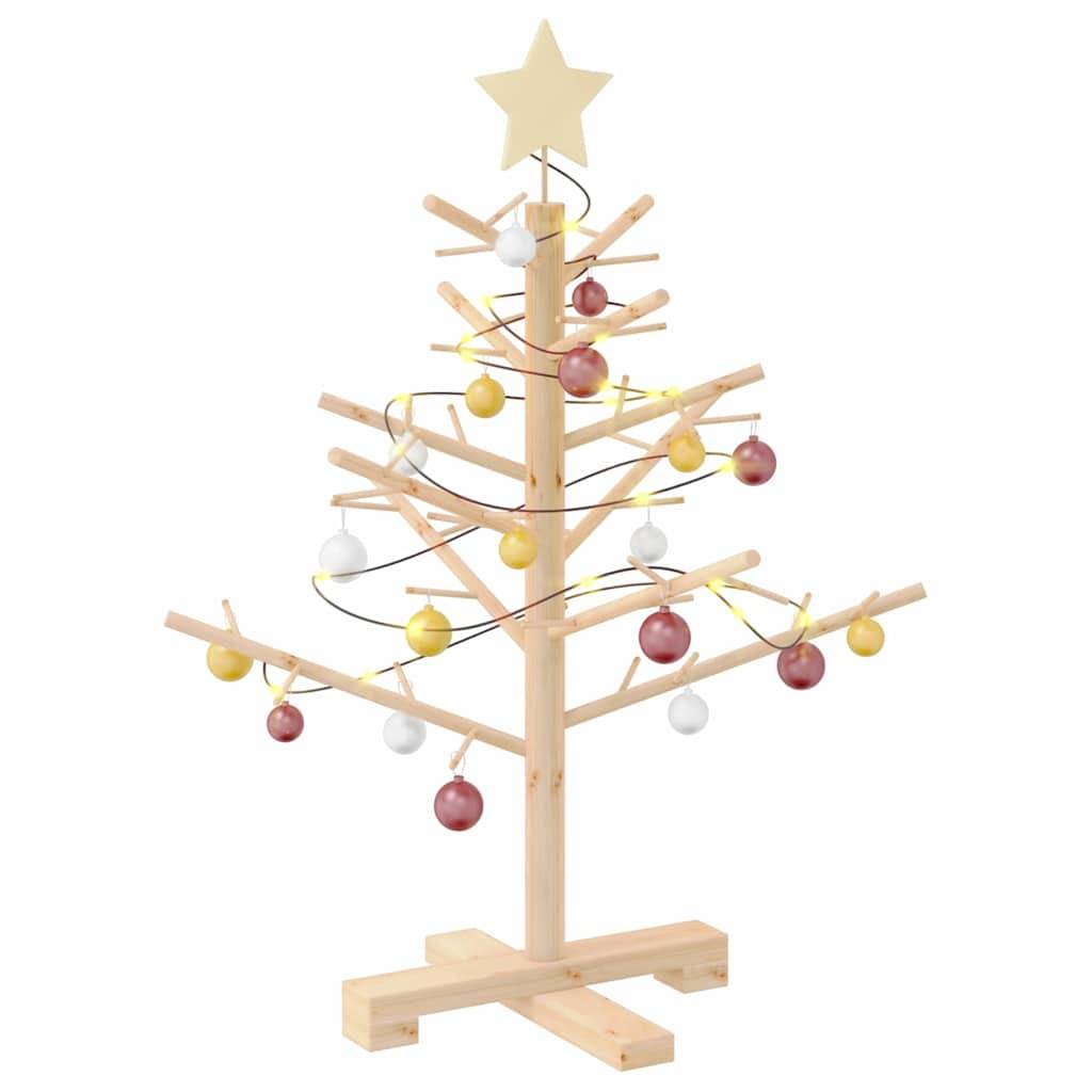 Maison Chic - Arbre de Noël, Sapin de Noël en bois Naturel 75 cm Bois massif en pin u639q - Image 3