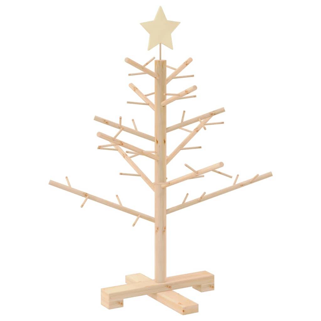 Maison Chic - Arbre de Noël, Sapin de Noël en bois Naturel 75 cm Bois massif en pin u639q - Image 1
