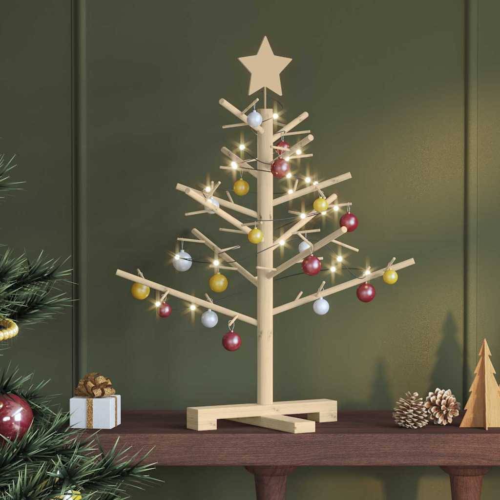 Maison Chic - Arbre de Noël, Sapin de Noël en bois Naturel 75 cm Bois massif en pin u639q - Image 2