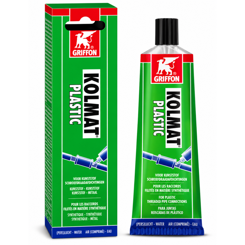 Pâte d'étanchéité Griffon Kolmat Plastic pour raccords filetés – 125 g