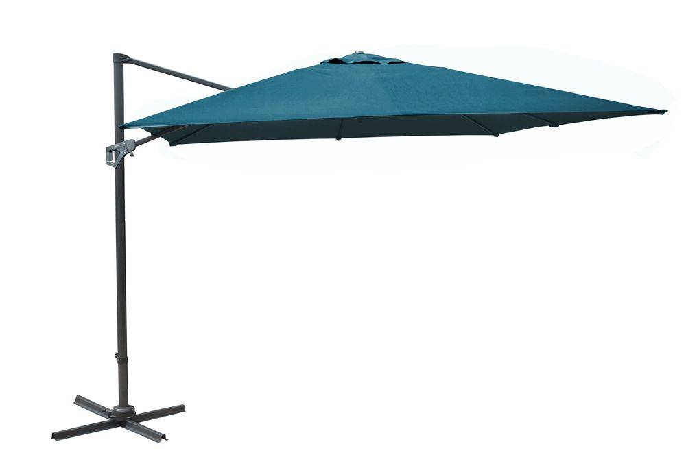 Proloisirs - Parasol Deporte Orientable 3X3/8 Nh20 Inclinable Manivelle - Bleu PROLOISIRS