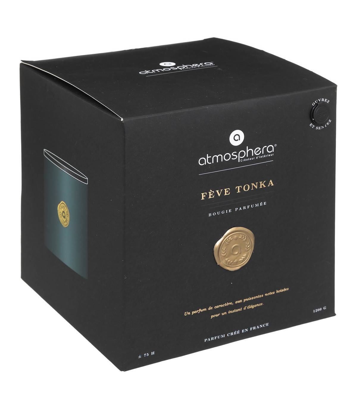 Bougie Parfumée Fève tonka 1200 G Pot en verre Bleu - Image 3