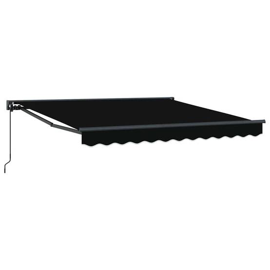 Store banne | Auvent Rétractable Noir 300 x 250 cm Polyester et métal Maison Chic - Image 1