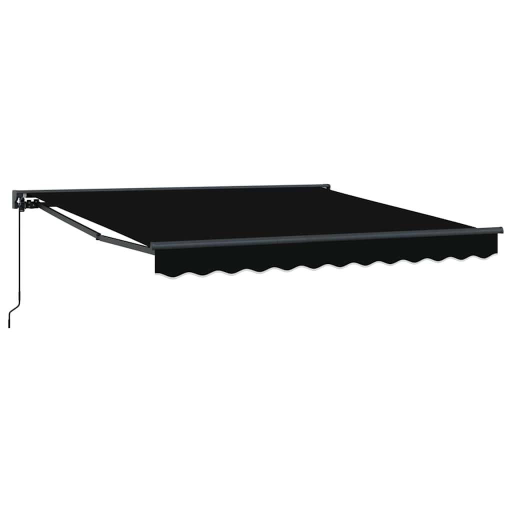 Store banne | Auvent Rétractable Noir 300 x 250 cm Polyester et métal Maison Chic - Image 1