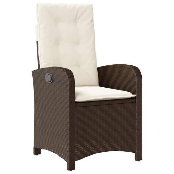ComfortXL - Fauteuils Relax de Jardin Inclinables Résine Tressée Dossier Réglable pour Terrasse Lot de 2 Marron – ComfortXL Outdoor Living - Image 4