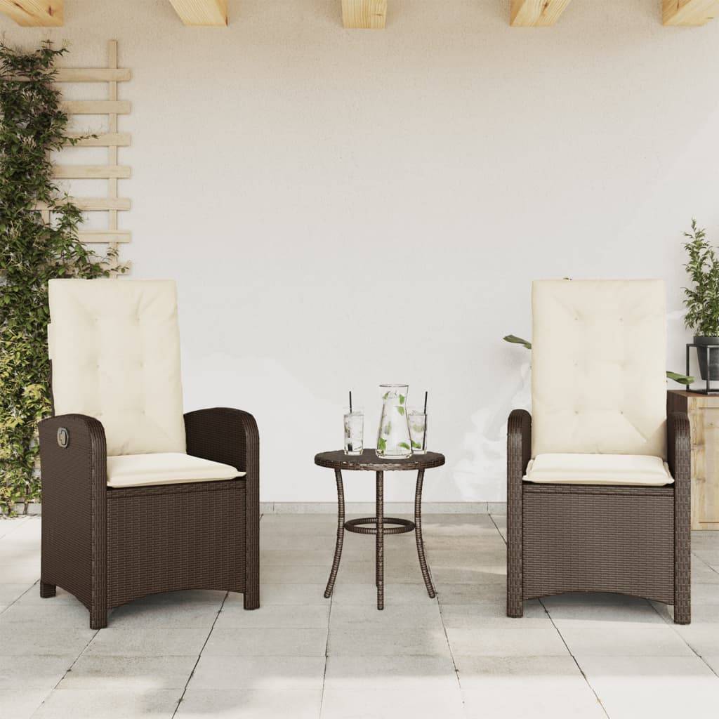 ComfortXL - Fauteuils Relax de Jardin Inclinables Résine Tressée Dossier Réglable pour Terrasse Lot de 2 Marron – ComfortXL Outdoor Living - Image 1