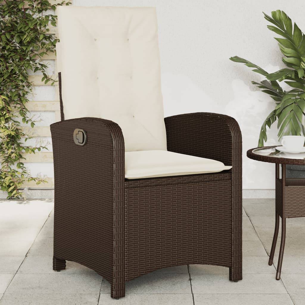 ComfortXL - Fauteuils Relax de Jardin Inclinables Résine Tressée Dossier Réglable pour Terrasse Lot de 2 Marron – ComfortXL Outdoor Living - Image 3