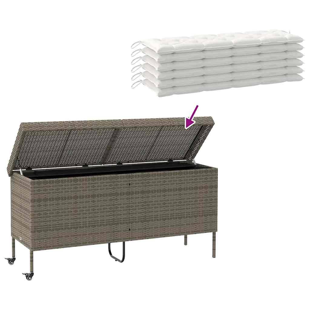 PANGIVO - Coffre de jardin résine tressée gris 160 x 55 x 75 cm - PANGIVO - Image 7
