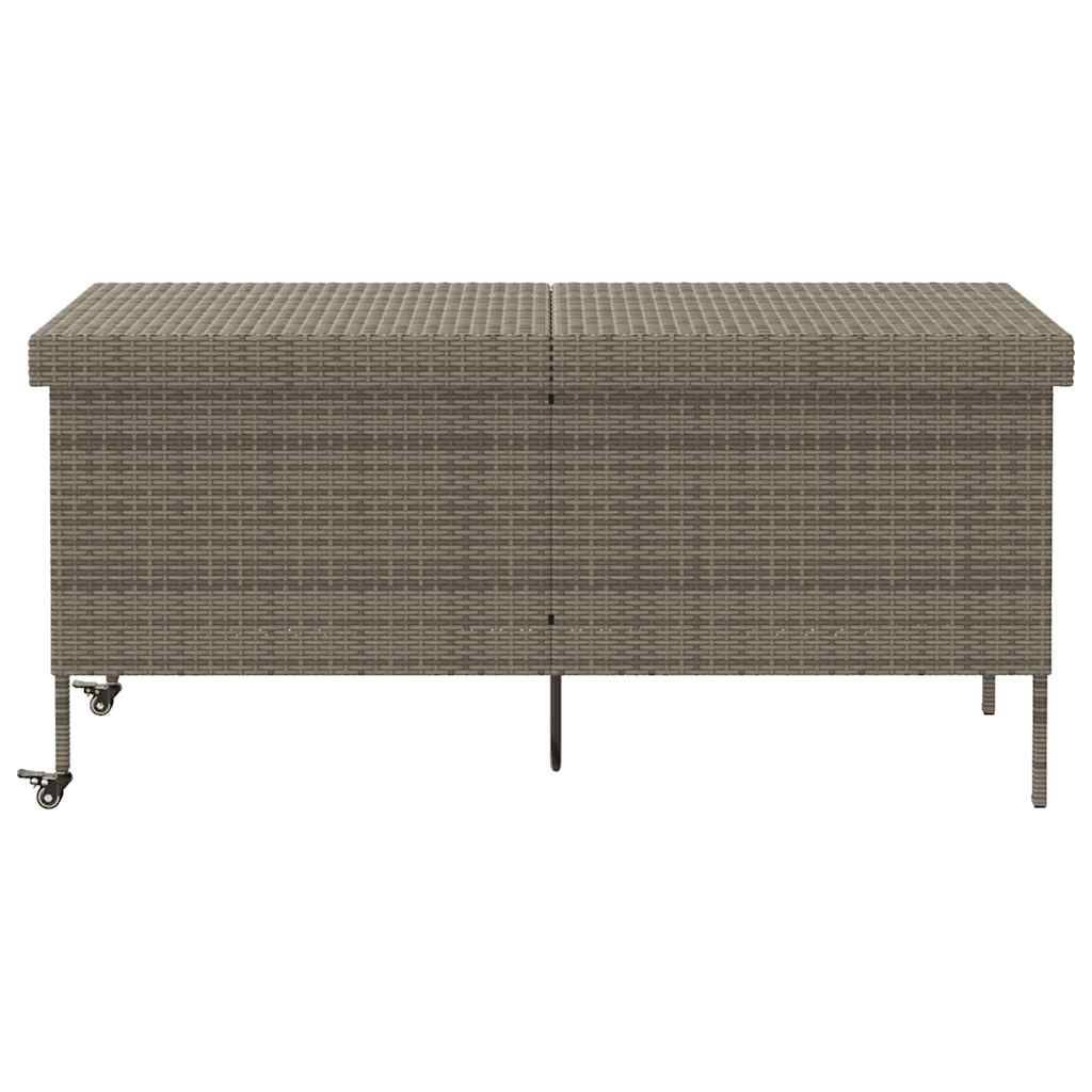 PANGIVO - Coffre de jardin résine tressée gris 160 x 55 x 75 cm - PANGIVO - Image 3