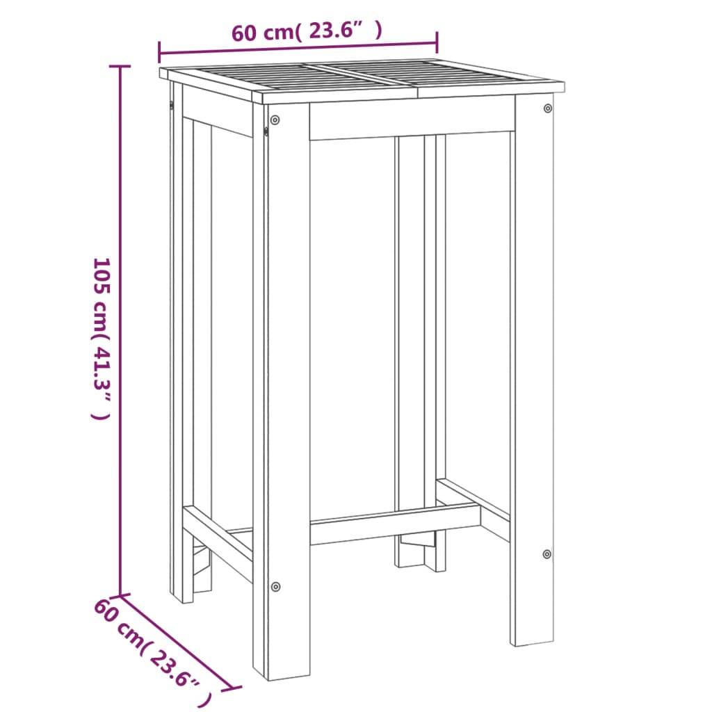 Vidaxl - Ensemble de bar de jardin 5 pcs-Salons de jardin bois d'acacia solide 772302 - Image 9