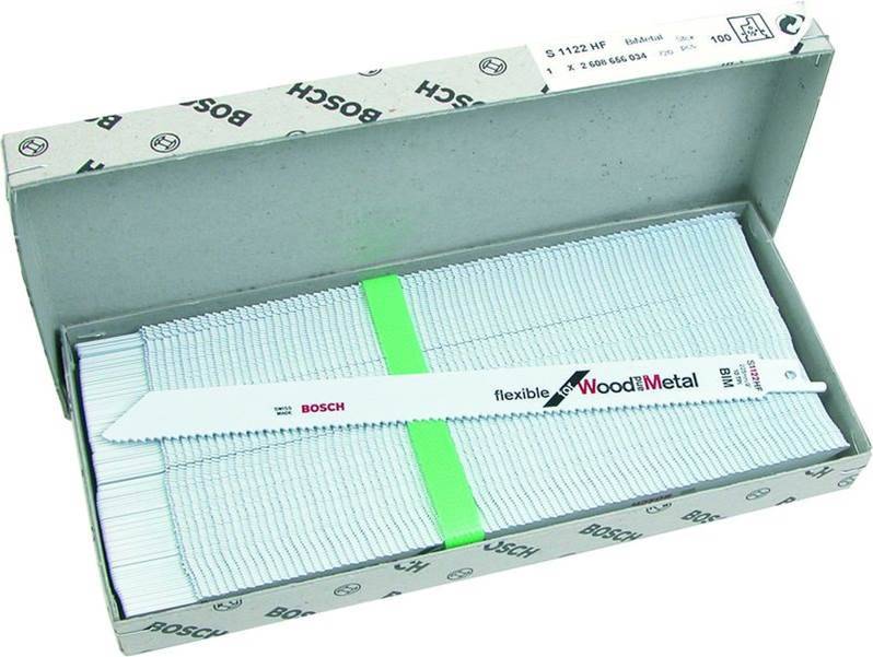 Bosch - Lot de 100 lames de scie sabre pour le bois et métal S1122HF 225mm - BOSCH - 2608656034 - Image 1