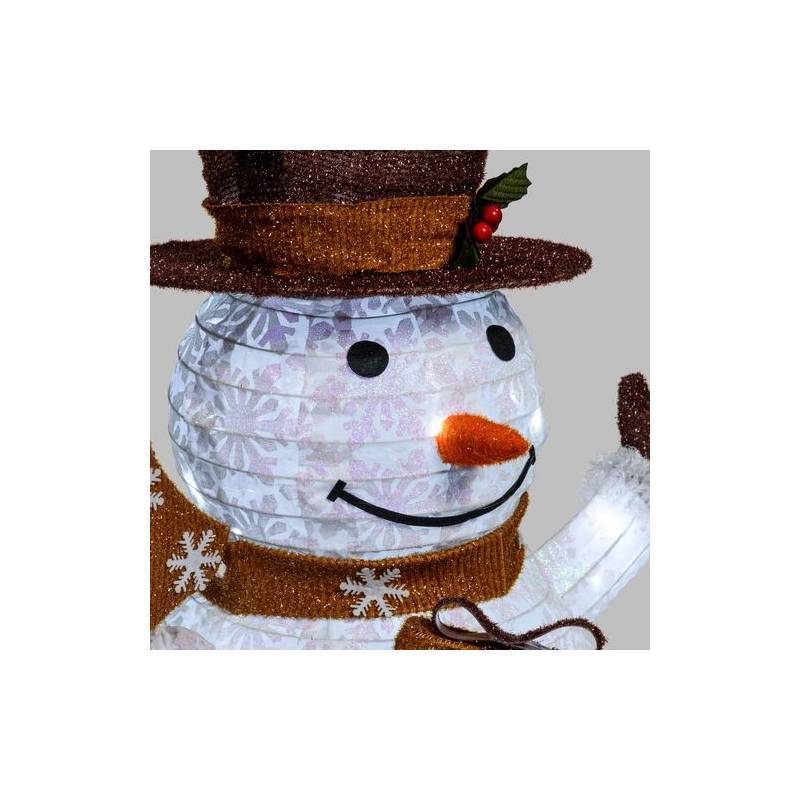 Lotti - Bonhomme de Neige repliable H125cm Led blanc froid Scintillant extérieur Professionnel Lotti - Image 5