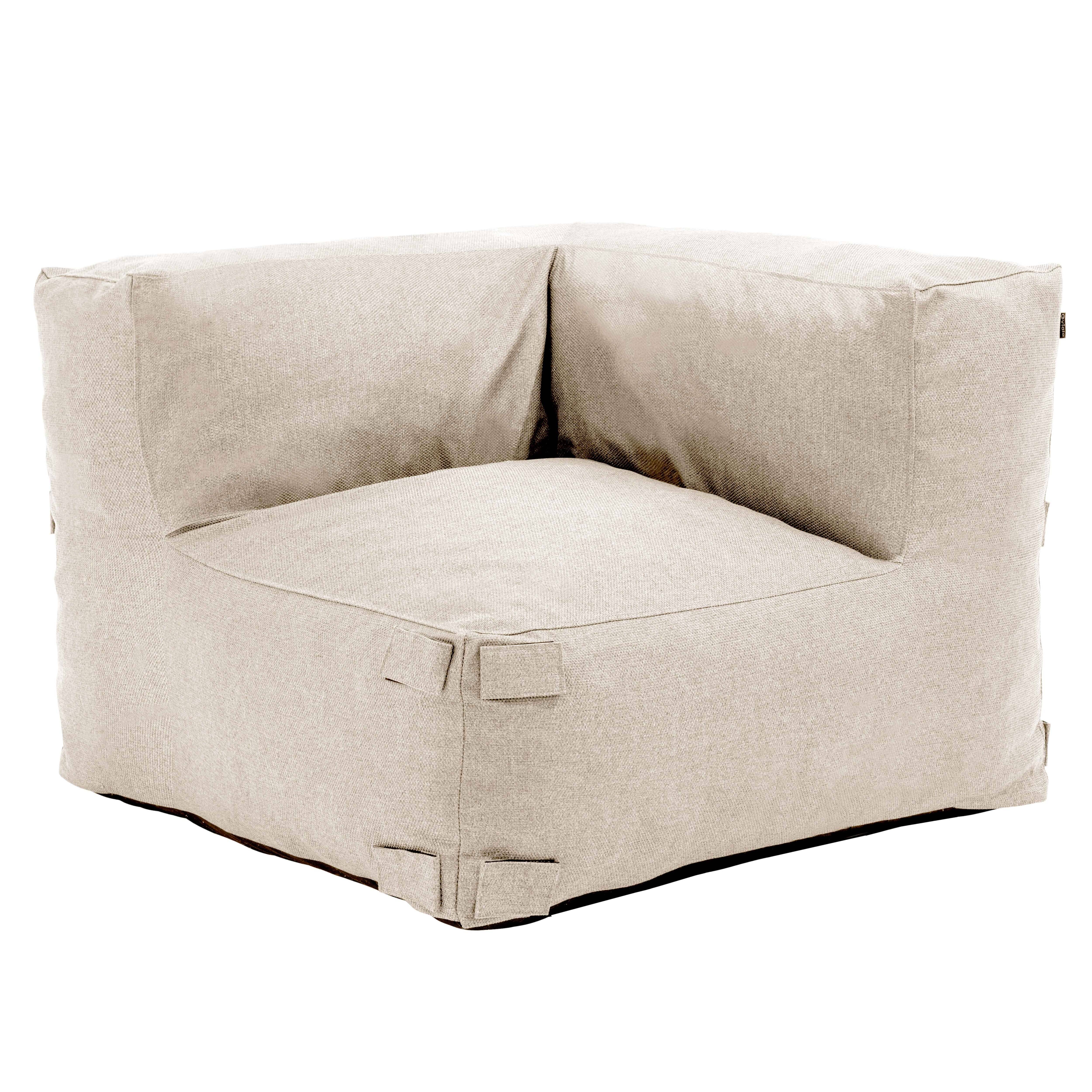 Oviala - Fauteuil d'angle pour canapé modulable beige Mixi - Oviala - Image 2