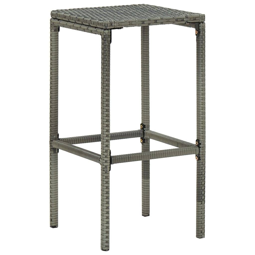 Vidaxl - Ensemble de bar de jardin 9 pcs et coussins Résine tressée Gris vidaXL 3064791 - Image 6