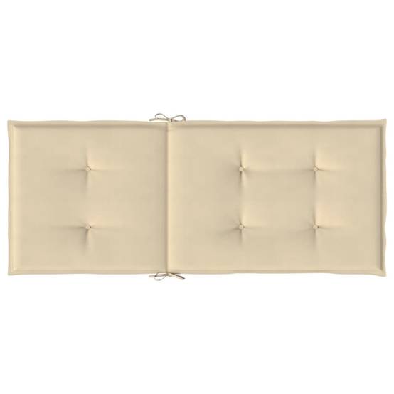 PANGIVO - Coussins de chaise de jardin dossier haut lot de 6 polyester beige 120 x 50 x 3 cm - PANGIVO - Image 7