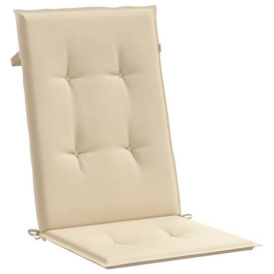PANGIVO - Coussins de chaise de jardin dossier haut lot de 6 polyester beige 120 x 50 x 3 cm - PANGIVO - Image 5