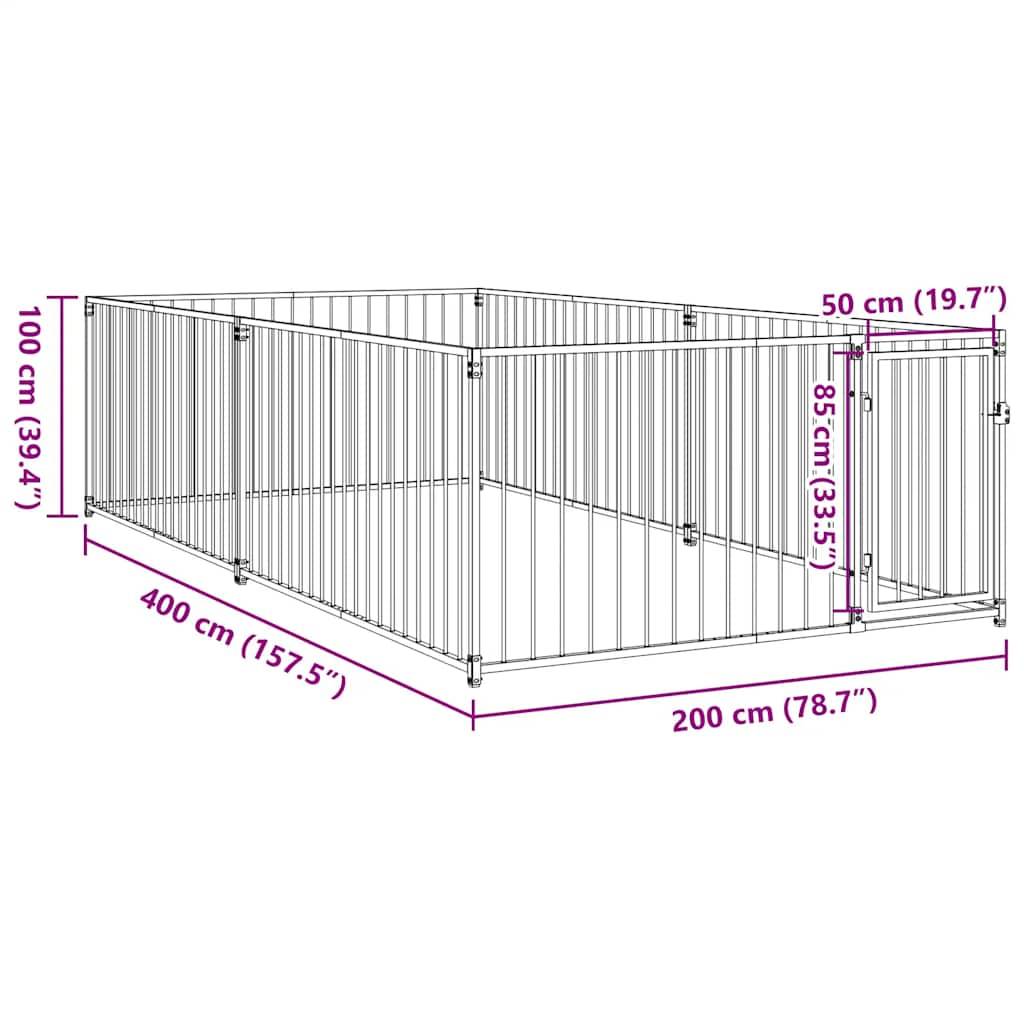 Vidaxl - Chenil d'extérieur pour chiens 200 x 400 x 100 cm vidaXL 144490 - Image 3