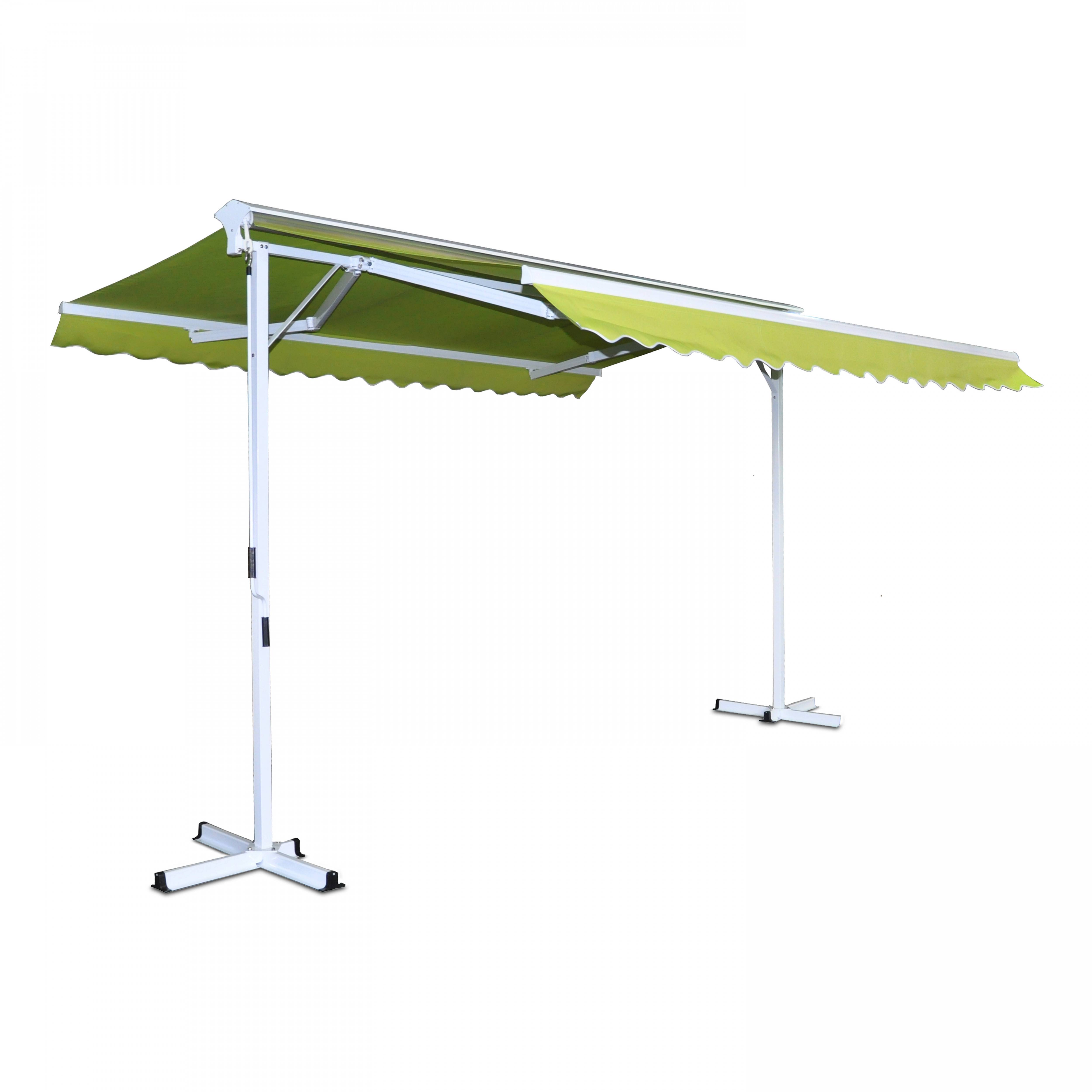 Oviala - Store double pente avec coffre 3 x 4 m en aluminium vert
Delgada - Oviala - Image 1