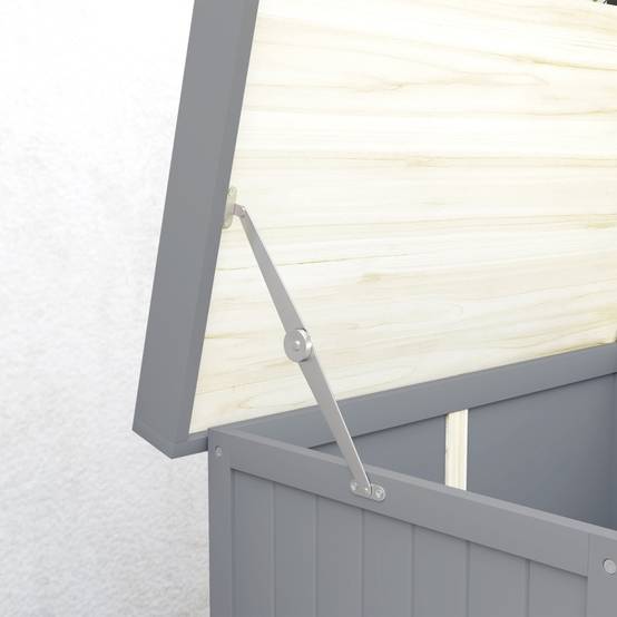 Armoire de jardin en bois et acier inoxydable pour extérieur rangement outils 74x43x88cm Gris - ComfortXL Outdoor Living - Image 8