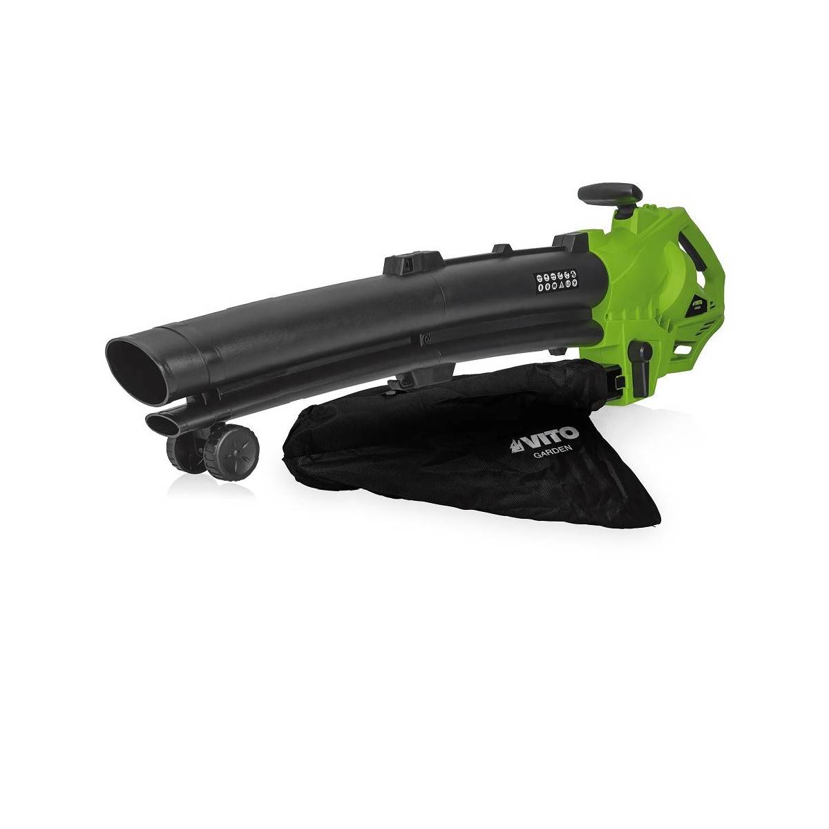 Aspirateur et Souffleur de feuilles 3000W Sac 35L Roulettes et Bandoulière VITO - Image 1