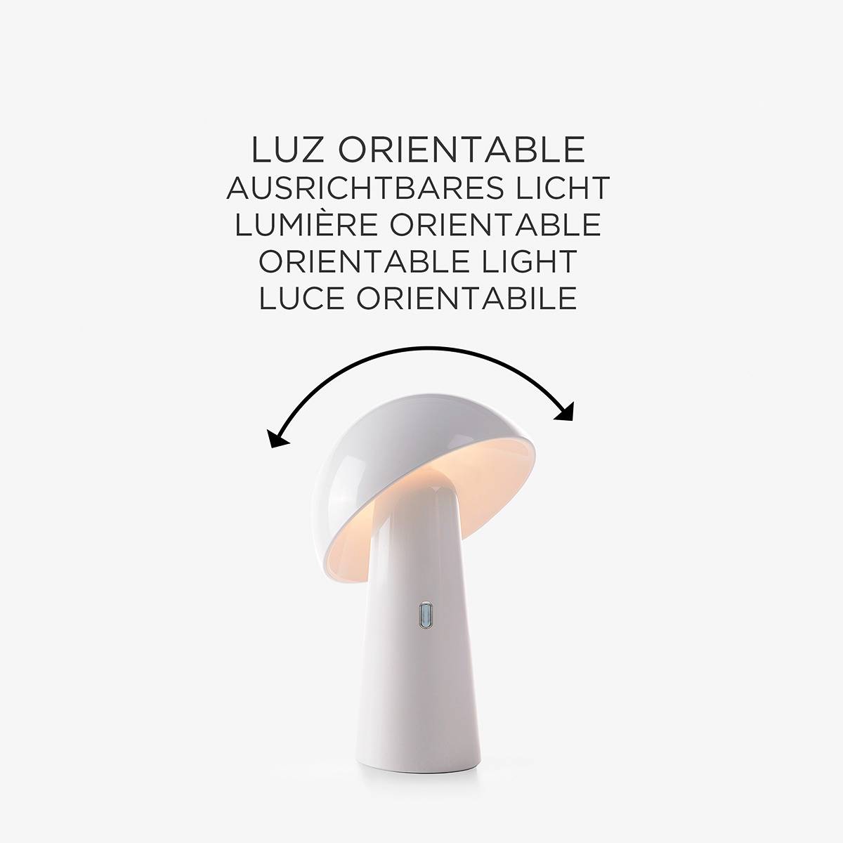 Lampe de jardin sur batterie Shitake Blanc - Image 4