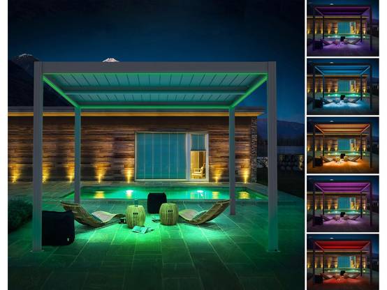 Habitat Et Jardin - Pergola Bioclimatique Motorisé Avec Led "windsor" En Aluminium 3 X 4 - Gris -habitat Et Jardin - Image 3