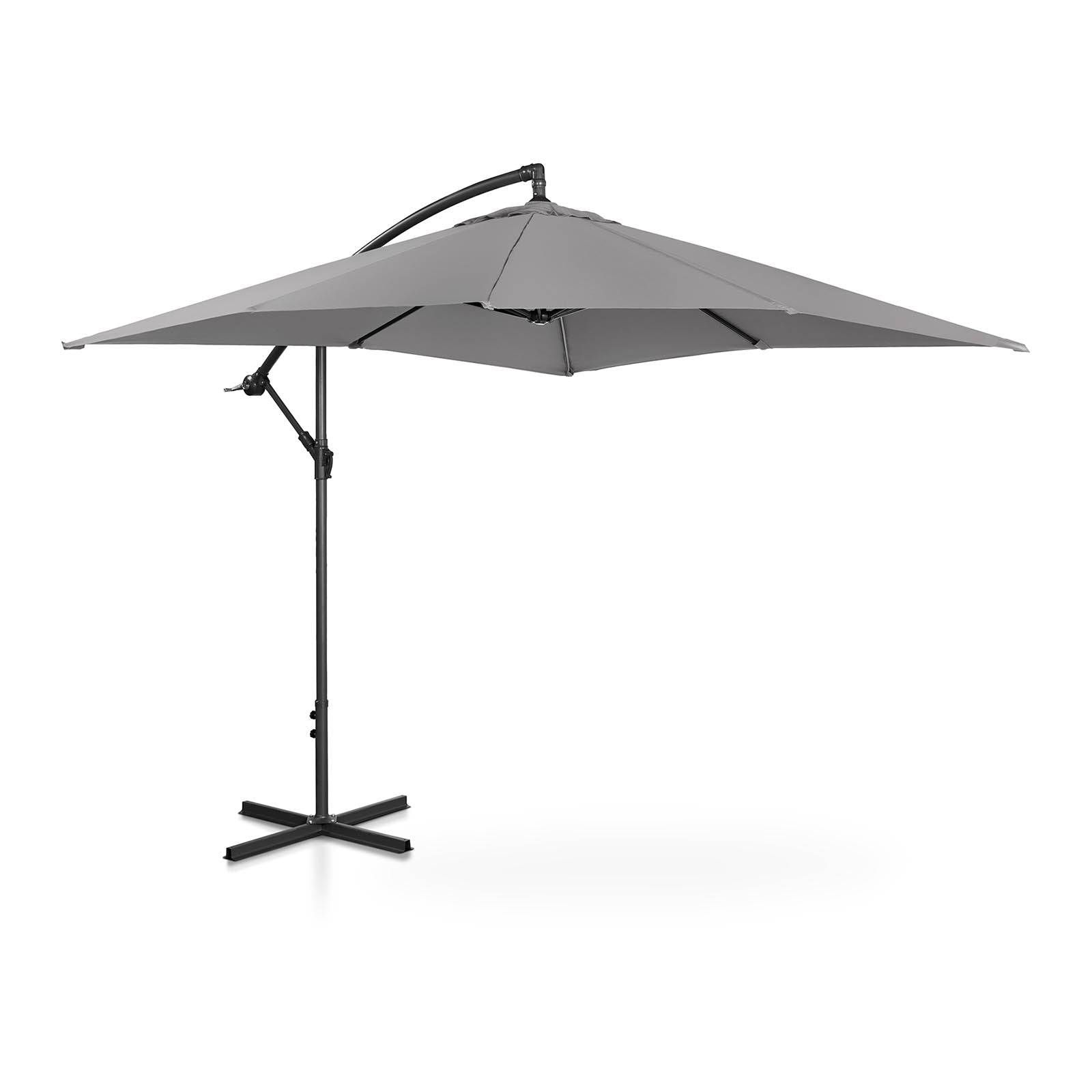 Helloshop26 - Parasol déporté rectangulaire 250 x 250 cm inclinable gris foncé - Image 2