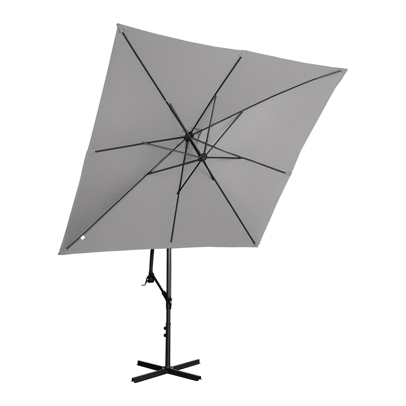 Helloshop26 - Parasol déporté rectangulaire 250 x 250 cm inclinable gris foncé - Image 4