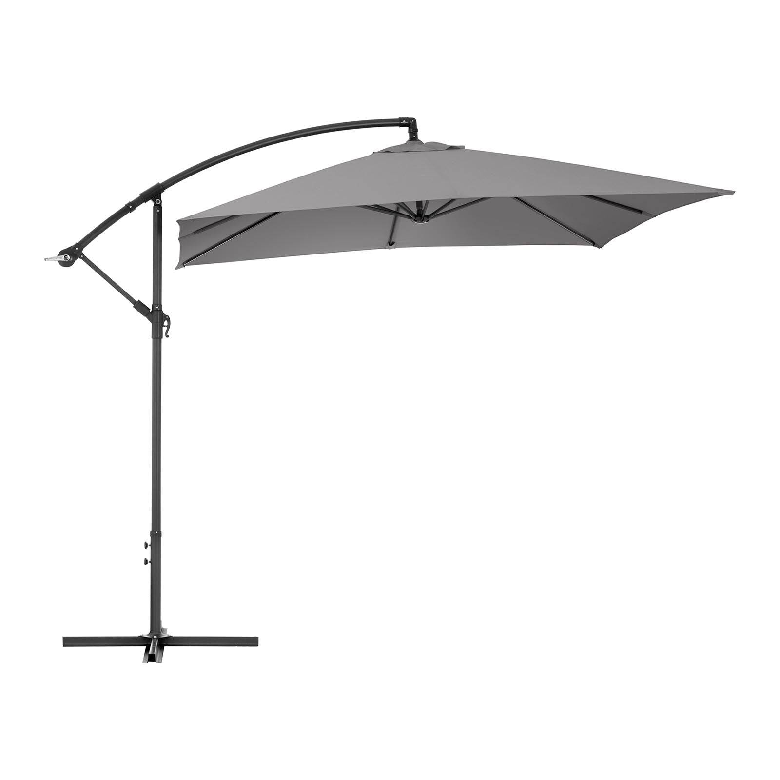Helloshop26 - Parasol déporté rectangulaire 250 x 250 cm inclinable gris foncé - Image 3