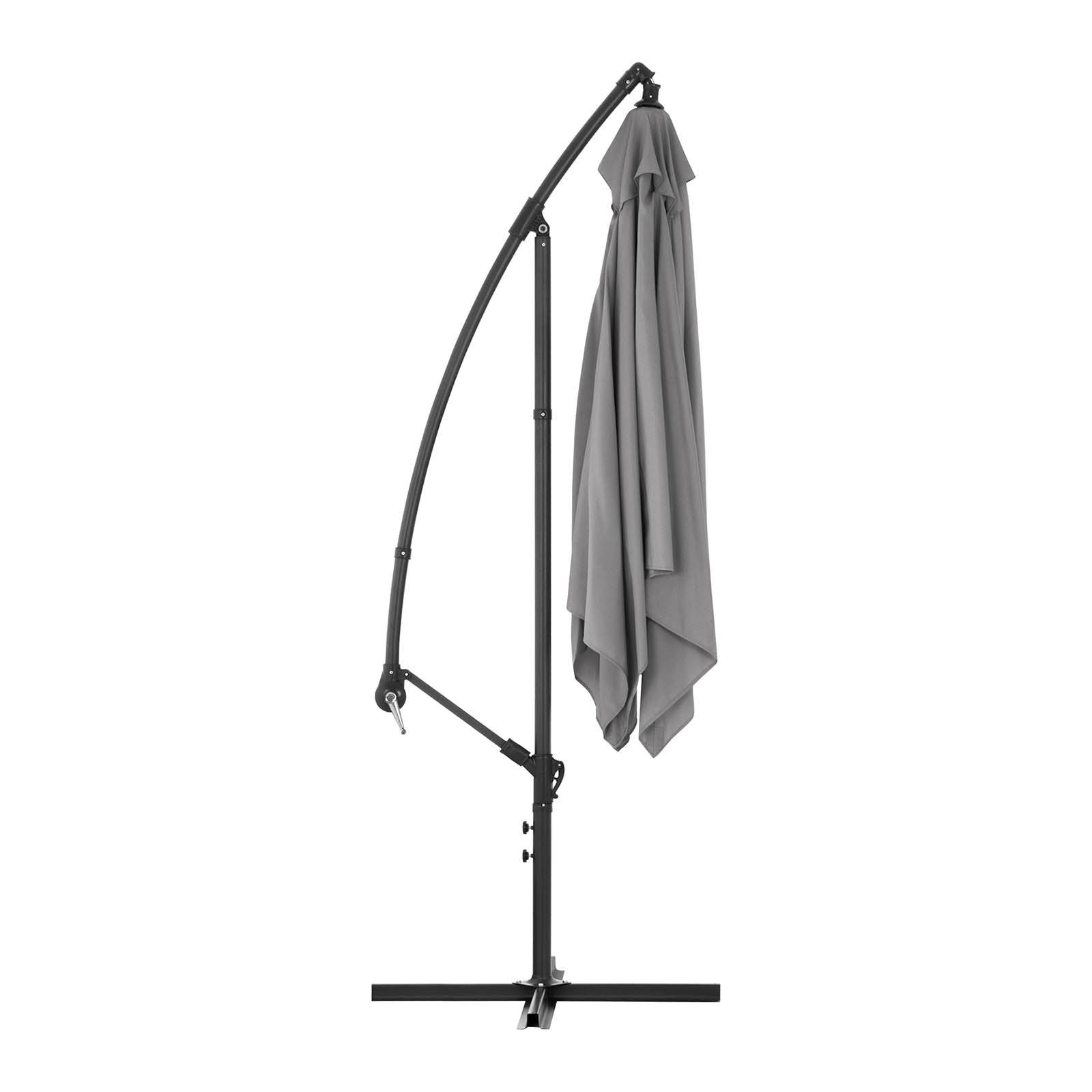 Helloshop26 - Parasol déporté rectangulaire 250 x 250 cm inclinable gris foncé - Image 5