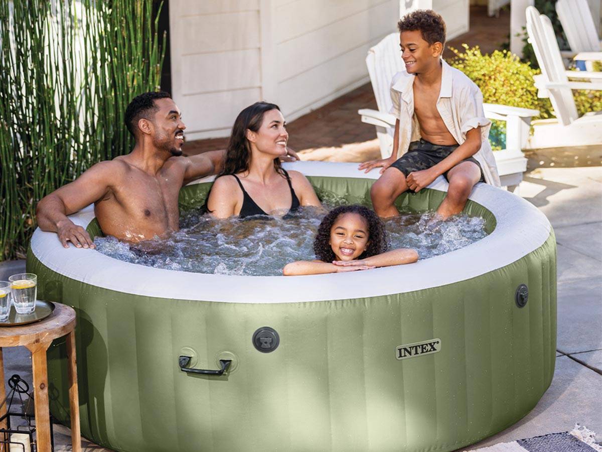 Spa gonflable PureSpa Olive rond Bulles 4 places - Intex - Image 3