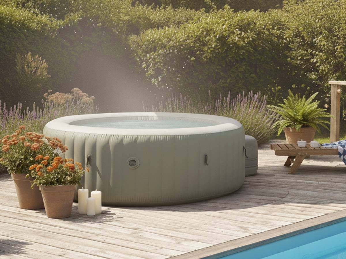 Spa gonflable PureSpa Olive rond Bulles 4 places - Intex - Image 6