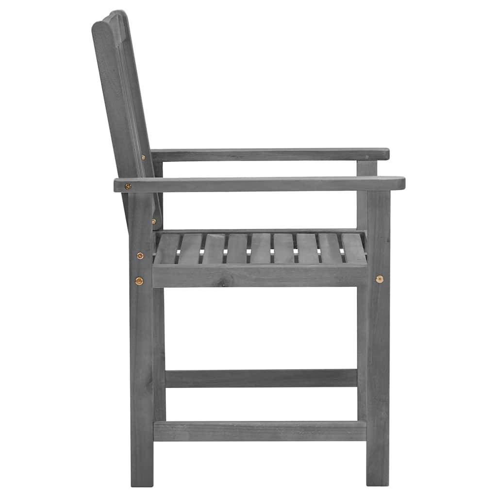 Vidaxl - Chaises de jardin et coussins lot de 4 Gris Bois acacia massif vidaXL 3061236 - Image 7