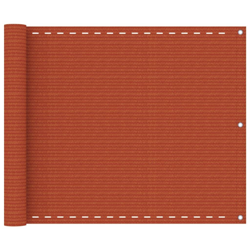 Helloshop26 - Écran de balcon brise pare vue protection confidentialité 75 x 500 cm PEHD orange - Image 1