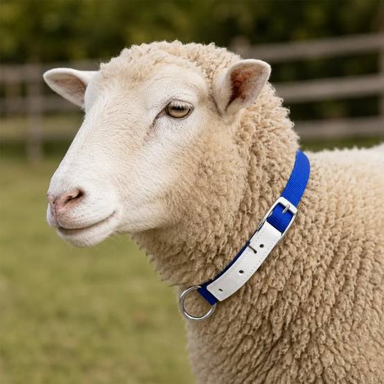 Collier moutons et chèvres nylon jaune - Image 4
