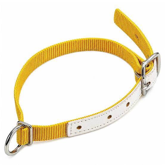 Collier moutons et chèvres nylon jaune - Image 1