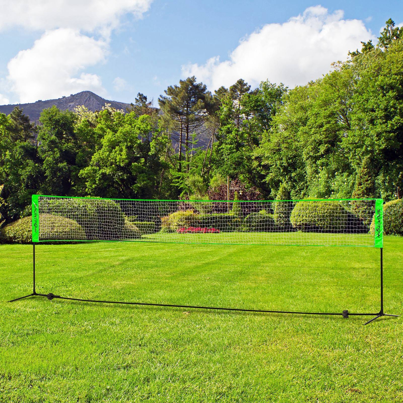 Set de badminton et volley complet filet réglable 4 raquettes pour jardin extérieur – ComfortXL Outdoor Living - Image 1
