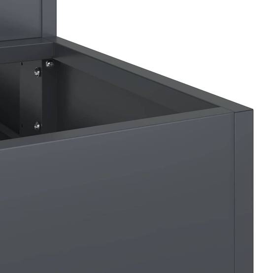 Cache-pot | Bac à fleurs de jardin Anthracite 90 x 90 x 35 cm - Image 9