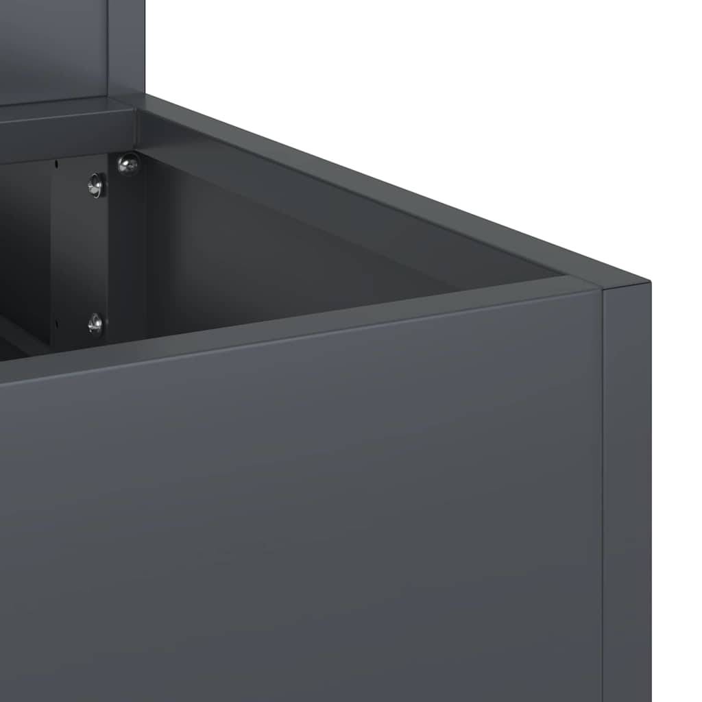 Cache-pot | Bac à fleurs de jardin Anthracite 90 x 90 x 35 cm - Image 9