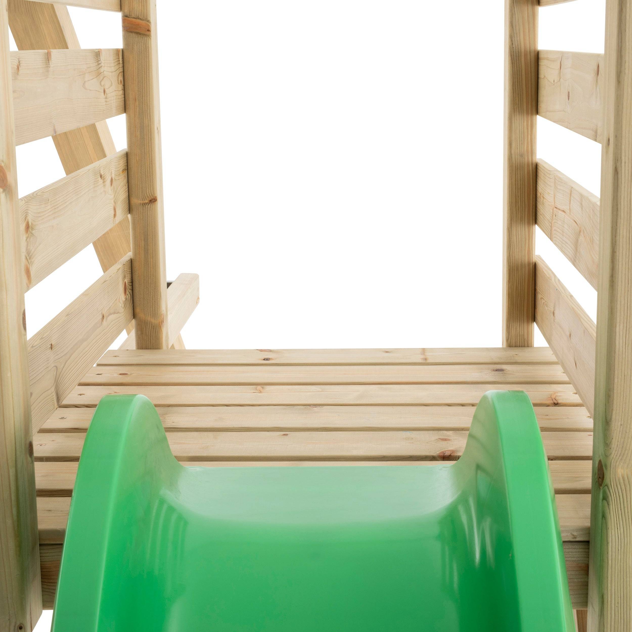 Station AUBÉPINE balançoire - vis-à-vis - toboggan - kit d'ancrage - bois carré FSC® h243 cm - Image 7