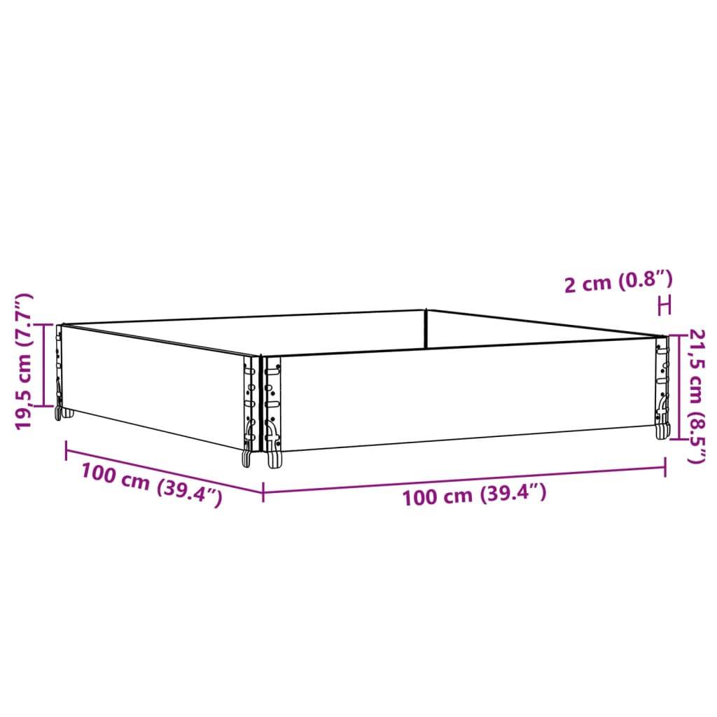 Jardinière bois de pin marron 100 x 100 x 21.5 cm - PANGIVO - Image 8