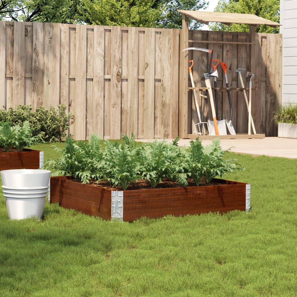 Jardinière bois de pin marron 100 x 100 x 21.5 cm - PANGIVO - Image 1
