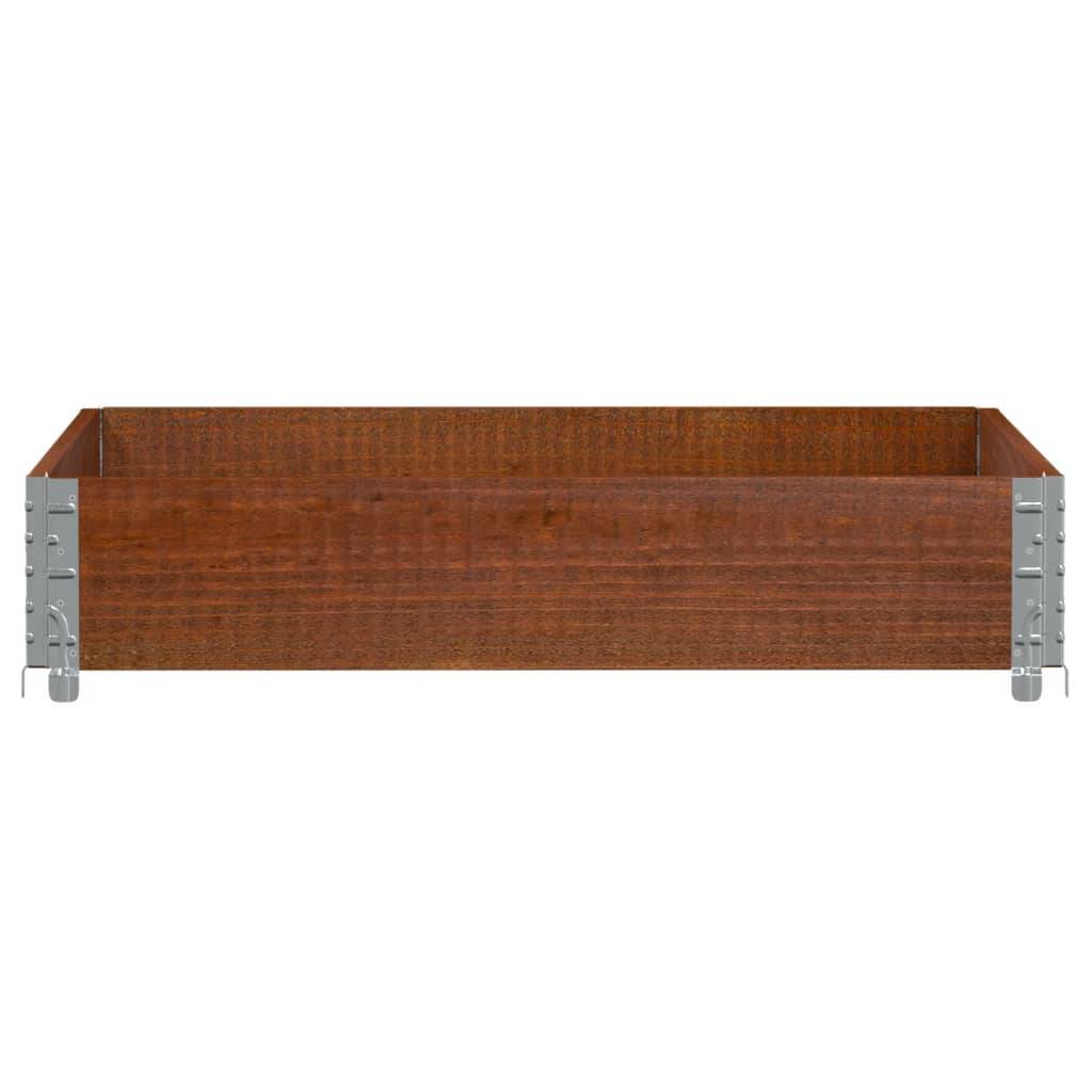 Jardinière bois de pin marron 100 x 100 x 21.5 cm - PANGIVO - Image 3