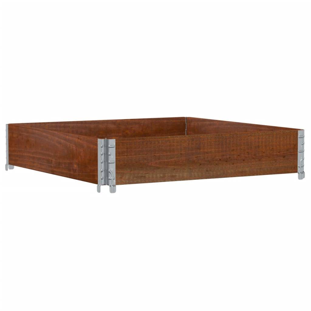 Jardinière bois de pin marron 100 x 100 x 21.5 cm - PANGIVO - Image 5