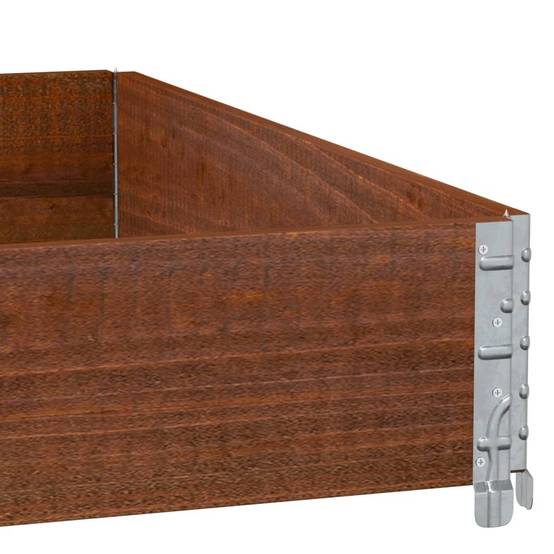 Jardinière bois de pin marron 100 x 100 x 21.5 cm - PANGIVO - Image 7