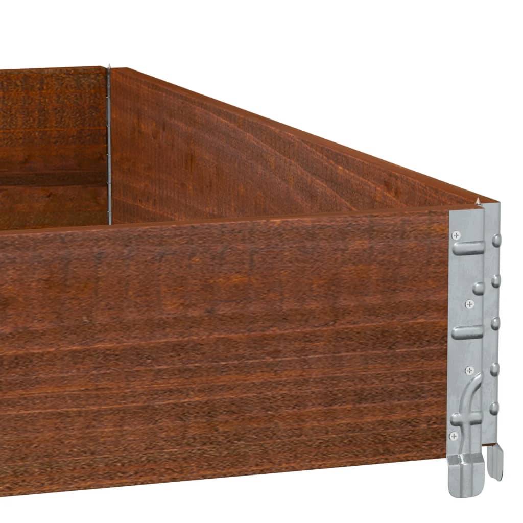 Jardinière bois de pin marron 100 x 100 x 21.5 cm - PANGIVO - Image 7